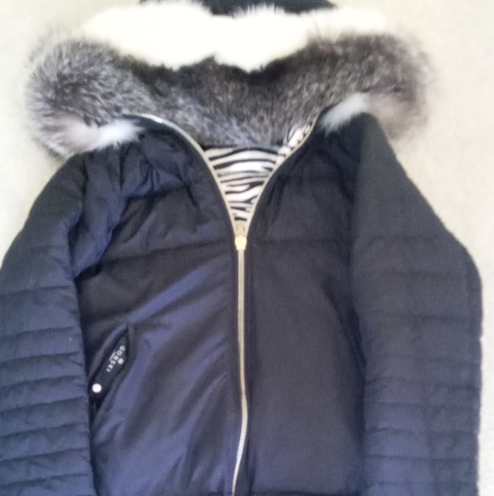 Navy blue two-sided Gorski ski jacket